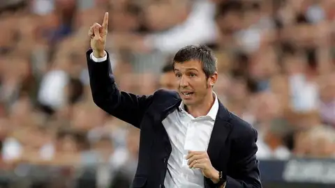 El entrenador del Valencia, Albert Celades. El entrenador del Valencia, Albert Celades.