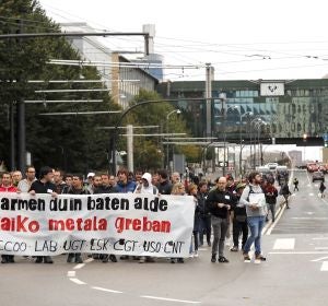 Trabajadores del metal protestan en Bilbao Trabajadores del metal protestan en Bilbao