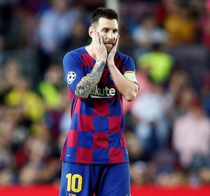 Leo Messi, en una acción ante el Inter. Leo Messi, en una acción ante el Inter.