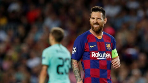 Leo Messi, durante el partido contra el Inter