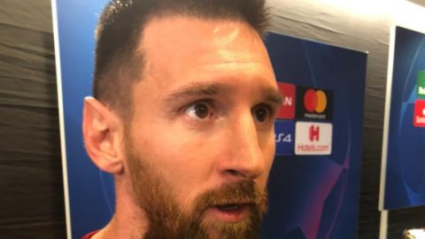 Leo Messi, con el micr&oacute;fono de Onda Cero.