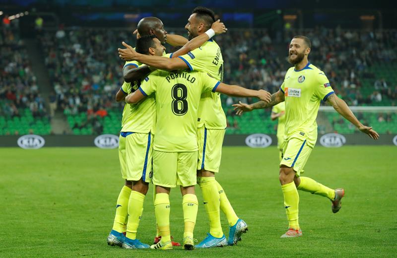 Ángel mantiene la racha europea del Getafe con un doblete Ángel mantiene la racha europea del Getafe con un doblete