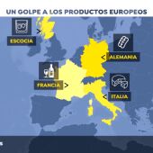 La lista de productos españoles afectados por los aranceles de Trump