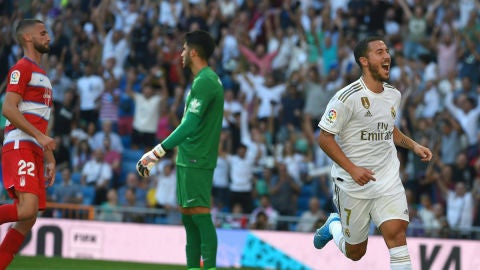 Eden Hazard celebra un gol