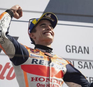 Marc Márquez celebra una victoria Marc Márquez celebra una victoria