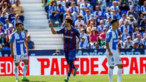 Campa&ntilde;a celebra el gol ante el Legan&eacute;s