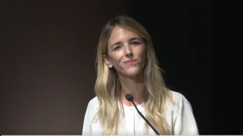 Cayetana &Aacute;lvarez de Toledo durante el acto de este s&aacute;bado