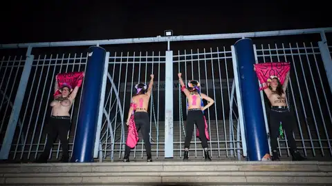 Las cuatro activistas de Femen en Vistalegre Las cuatro activistas de Femen en Vistalegre