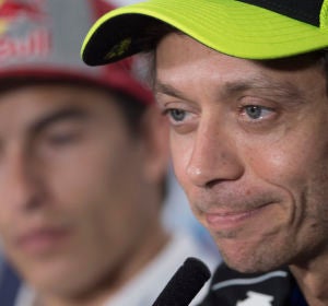 Valentino Rossi, en rueda de prensa Valentino Rossi, en rueda de prensa
