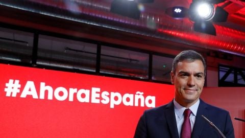 Pedro S&aacute;nchez en un acto del PSOE