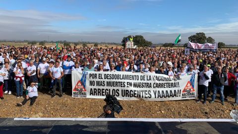 La Plataforma N-430 se ha manifestado en la provincia de Badajoz
