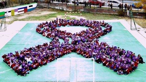 Lazo morado contra la violencia de g&eacute;nero