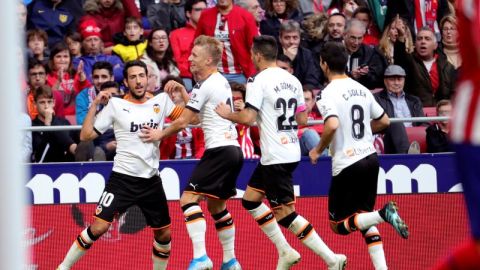 Dani Parejo celebra su gol ante el Atl&eacute;tico de Madrid