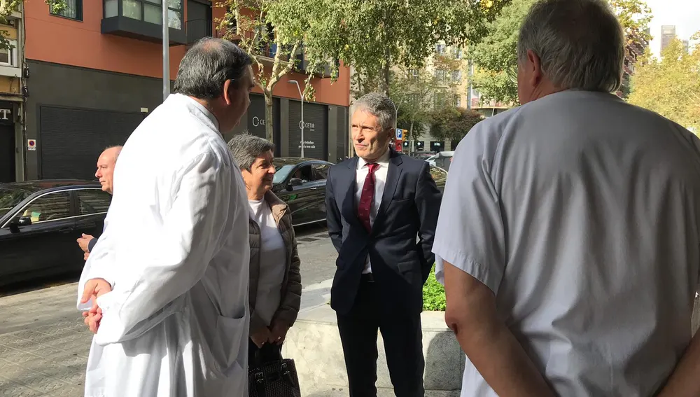 Marlaska visita a los policías heridos Marlaska visita a los policías heridos