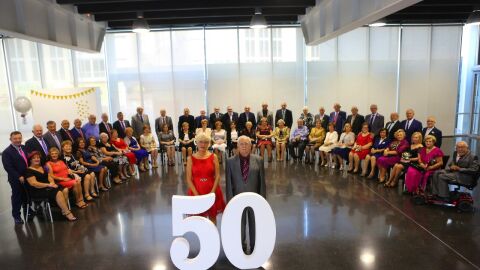 Gala de bodas de oro de 26 parejas de Elche en 2019.