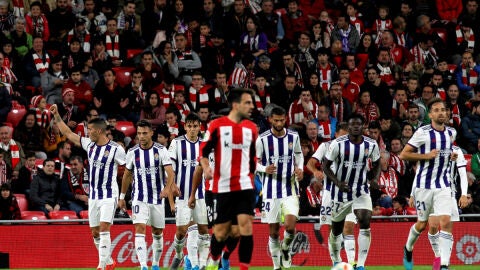 El Valladolid celebra un gol