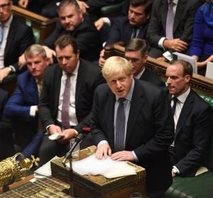 Boris Johnson en el Parlamento británico Boris Johnson en el Parlamento británico