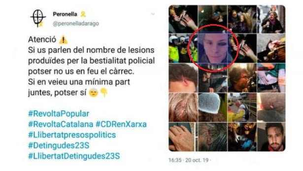 Una foto de Kevin Gameiro se 'cuela' entre los heridos por los disturbios en Cataluña Una foto de Kevin Gameiro se 'cuela' entre los heridos por los disturbios en Cataluña
