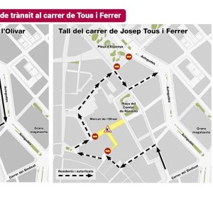 Cortes de tráfico de la calle de Tous y Ferrer de Palma Cortes de tráfico de la calle de Tous y Ferrer de Palma