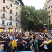 Momento de la manifestación en Palma convocada por la OCB contra la sentencia del procès. 
