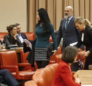 Macarena Olona, de Vox y otros diputados de la formación verde abandonan la Diputación Permanente tras ser expulsada por la presidenta del Congreso. Macarena Olona, de Vox y otros diputados de la formación verde abandonan la Diputación Permanente tras ser expulsada por la presidenta del Congreso.