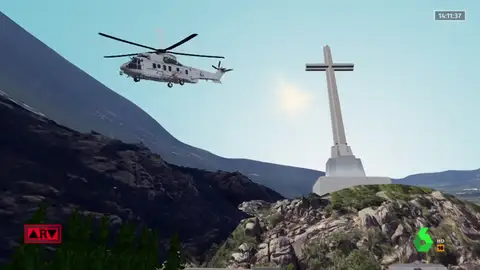 La exhumación de Franco, en 3D: ARV recrea el traslado en helicóptero La exhumación de Franco, en 3D: ARV recrea el traslado en helicóptero