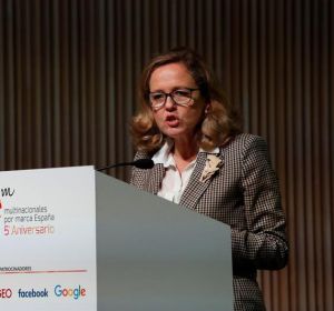 Nadia Calviño, en su intervención en la jornada "España ante los desafíos del siglo XXI. Multinacionales por marca España" Nadia Calviño, en su intervención en la jornada "España ante los desafíos del siglo XXI. Multinacionales por marca España"