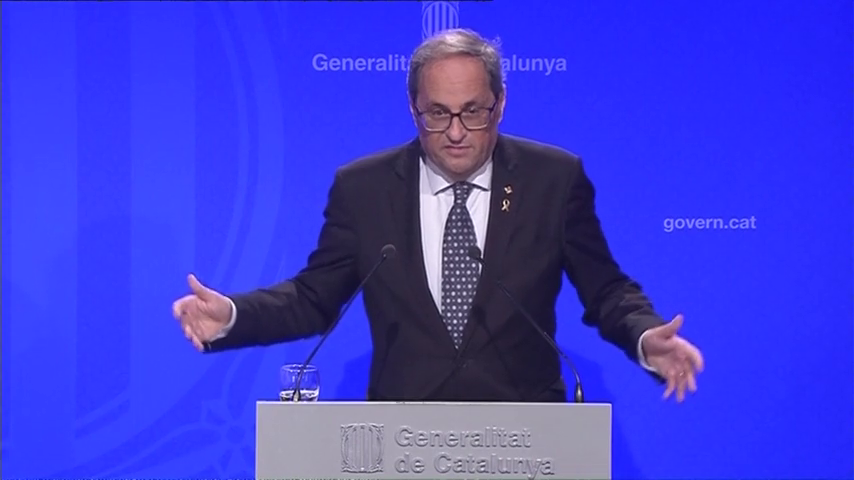 Torra reprocha a Sánchez su "dejadez de funciones" y le pide "visión de Estado" Torra reprocha a Sánchez su "dejadez de funciones" y le pide "visión de Estado"