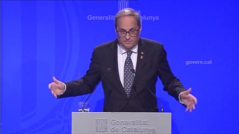 Torra se niega a responder una pregunta sobre la posibilidad de un "conflicto civil sangriento" 