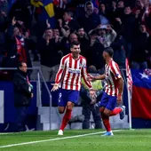 Álvaro Morata celebra el tanto ante el Leverkusen Álvaro Morata celebra el tanto ante el Leverkusen