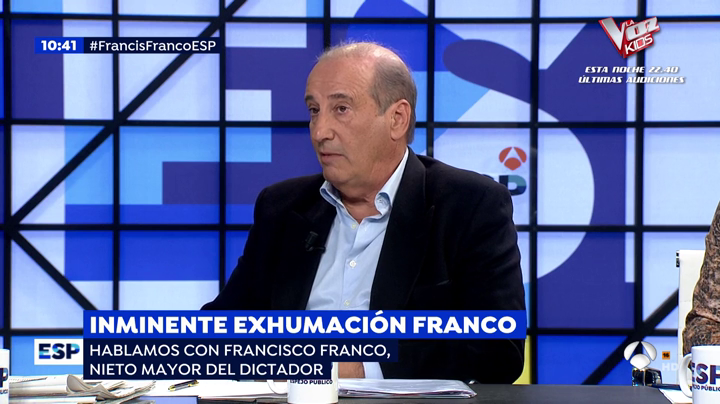Francisco Franco, sobre la exhumación: "A mi abuelo le hubiese dado exactamente igual todo esto" Francisco Franco, sobre la exhumación: "A mi abuelo le hubiese dado exactamente igual todo esto"