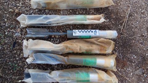 Cohetes antigranizo localizados en Fuente el Fresno