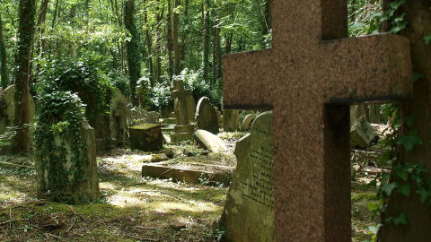 Tumbas en el cementerio Highgate