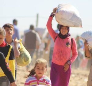 Refugiados sirios en 2014 que abandonaron su país debido a la violencia Refugiados sirios en 2014 que abandonaron su país debido a la violencia