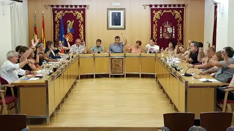 Imagen de archivo del pleno del Ayuntamiento de Aspe. Imagen de archivo del pleno del Ayuntamiento de Aspe.