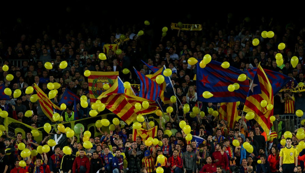 Tsunami Democràtic pide que se lea el lema "Spain Sit and Talk" en el Clásico para que se juegue Tsunami Democràtic pide que se lea el lema "Spain Sit and Talk" en el Clásico para que se juegue