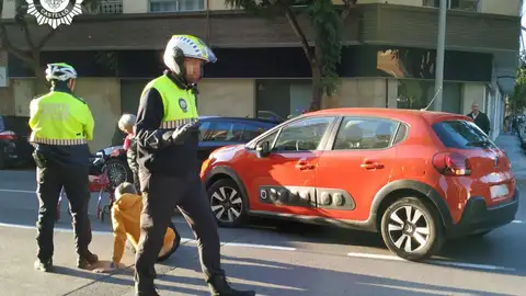 Imagen del momento del atropello. Imagen del momento del atropello.