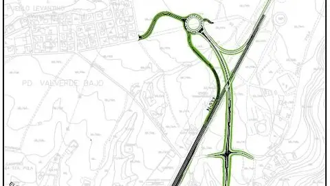 Plano del proyecto del nuevo acceso a Santa Pola desde Alicante por la N-332. Plano del proyecto del nuevo acceso a Santa Pola desde Alicante por la N-332.