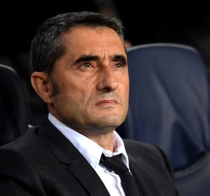 Ernesto Valverde, durante un partido del Barça Ernesto Valverde, durante un partido del Barça