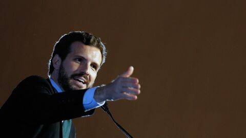 Pablo Casado durante un acto del PP