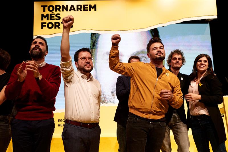 ERC pide el voto para que Catalunya sea la "tumba" del PSOE y de la derecha española ERC pide el voto para que Catalunya sea la "tumba" del PSOE y de la derecha española