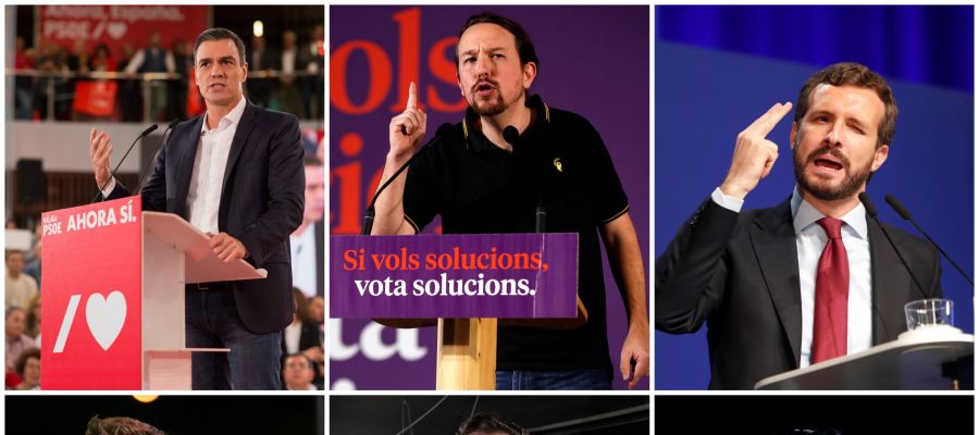 Los seis candidatos a la presidencia del Gobierno Los seis candidatos a la presidencia del Gobierno