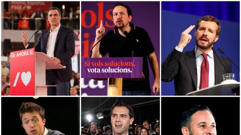 Los seis candidatos a la presidencia del Gobierno 