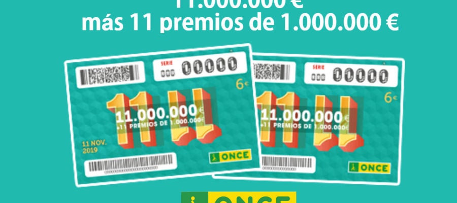 Sorteo 11 del 11 e la ONCE 2019: Horario y premios del sorteo del 11 de noviembre Sorteo 11 del 11 e la ONCE 2019: Horario y premios del sorteo del 11 de noviembre