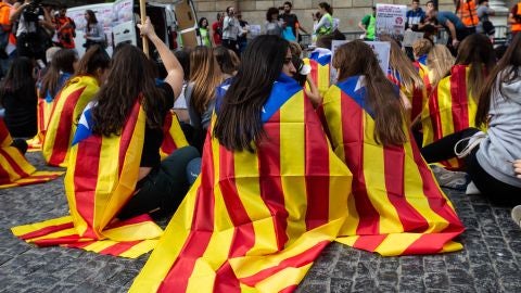 Acampada independentista en Barcelona