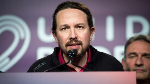 El secretario general de Unidas Podemos, Pablo Iglesias