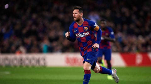 Lionel Messi celebra un gol
