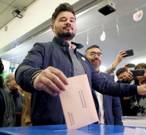 El candidato de ERC, Gabriel Rufián El candidato de ERC, Gabriel Rufián