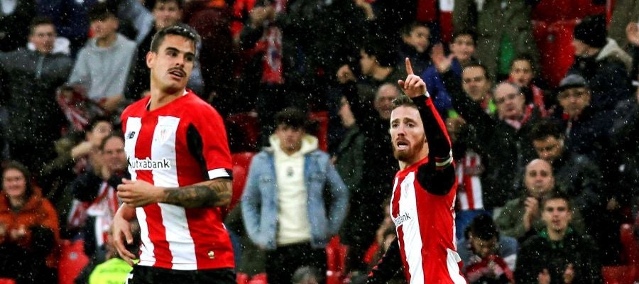 Muniain celebra su tanto con el Athletic en San Mamés Muniain celebra su tanto con el Athletic en San Mamés