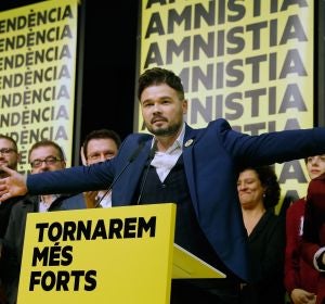 El cabeza de lista al Congreso por ERC, Gabriel Rufián El cabeza de lista al Congreso por ERC, Gabriel Rufián